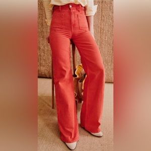 Sezane Enrico wide leg pants, FR Size 44, worn briefly once. Retail $170
